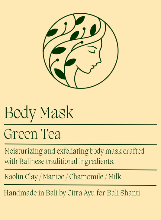 Bali Shanti Luxusná Telová Maska – Green Tea / Cacao (200 g)