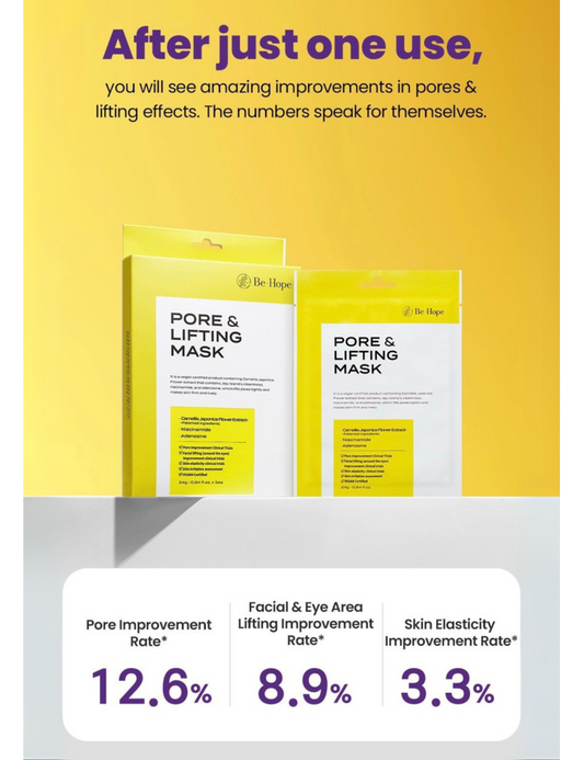 BE HOPE Pore & Lifting Vegan Mask, 24 g